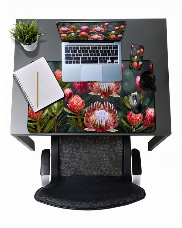 Proteas and Fynbos Collage Desk Mat